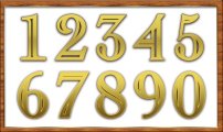 金属质感数字