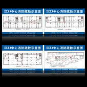 消防疏散示意图设计模板cdr矢量下载图片下载