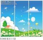 小熊生活玻璃移门图片大全_编号S3679_卡通