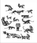 狮子图案--黑白图案系列_野生动物矢量图_生物